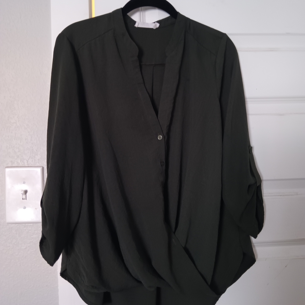 Lush Dark Green Women's Blouse